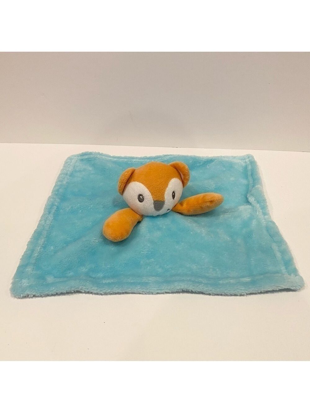 George Fox Lovey Blue Orange Teddy Baby Security Blanket Plush Walmart Toy 11”